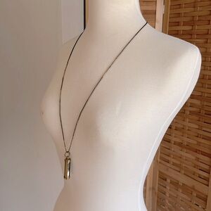 Hour Glass Brass Necklace